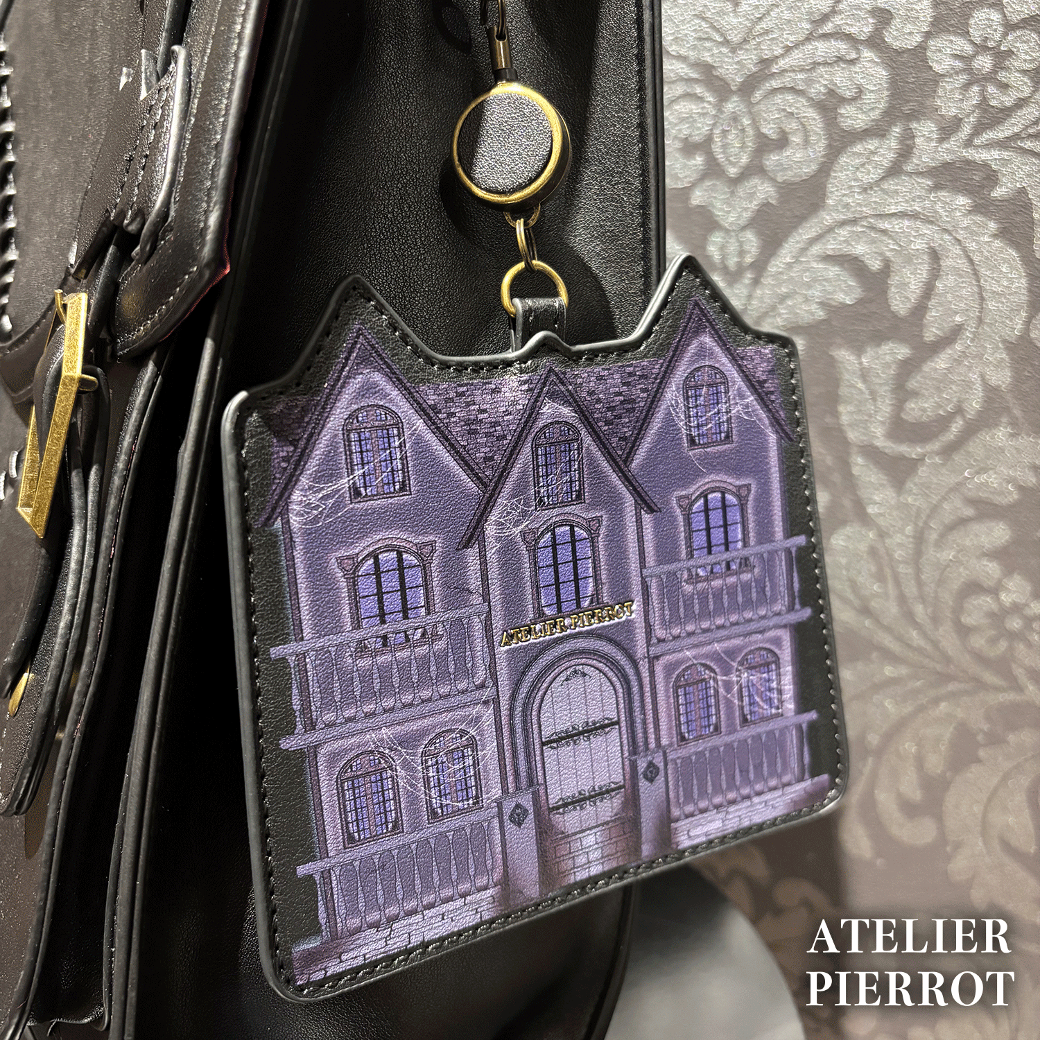 【ATELIER PIERROT】 Pochette a la carte Series Pass Holder~Haunted House~ ダークグリーン/ブラック