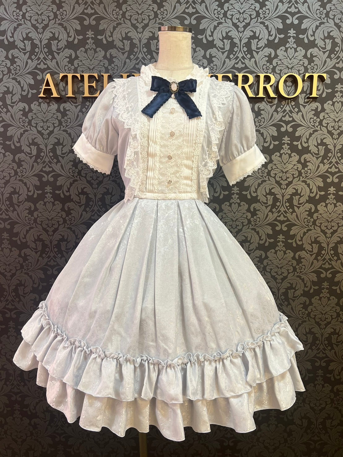 【Pina sweet collection】ピナスイートコレクション ローズジャガードワンピース (半袖)
