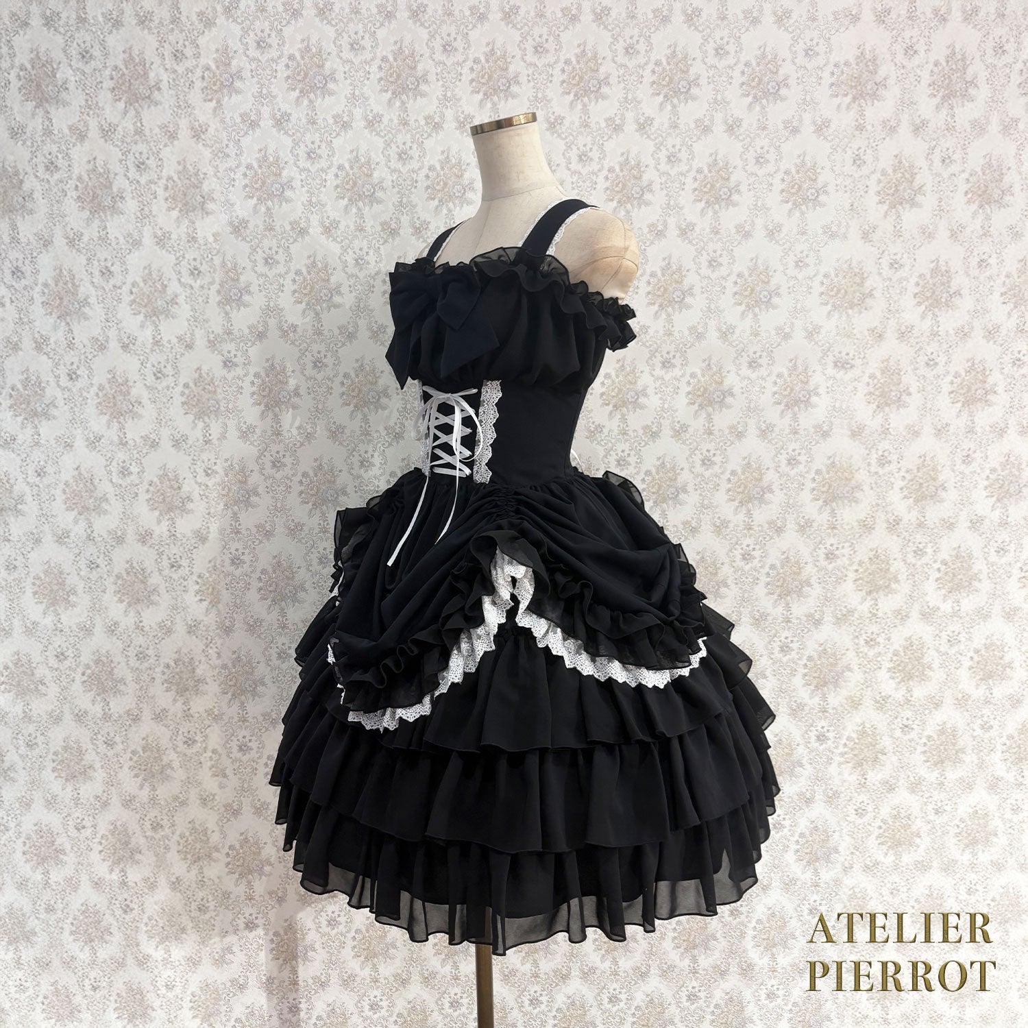 【ATELIER PIERROT】 Jupe de sauteur de Waltz éternelle blanc / bordeaux / violet / marine / noir x blanc / noir