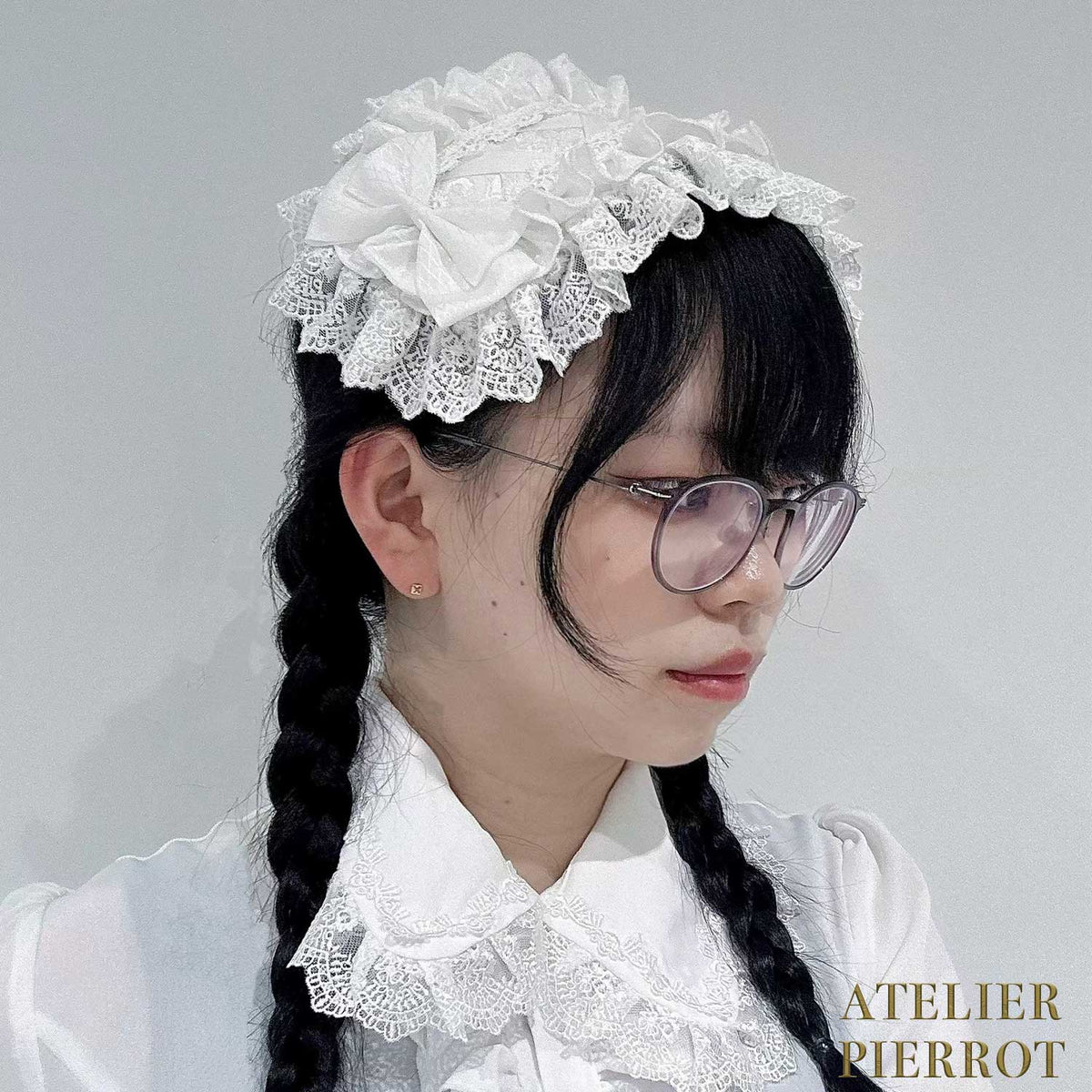 【ATELIER PIERROT】 Royal Nocturne Headdress ホワイト/ピンク/ワイン/グリーン/ネイビー/ブラック