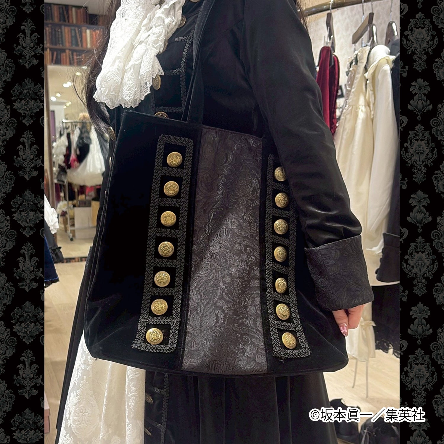 【ATELIER PIERROT】 「 イノサン 」トートバッグ -Gothic Lolita Tote Bag- ワイン/ブラック