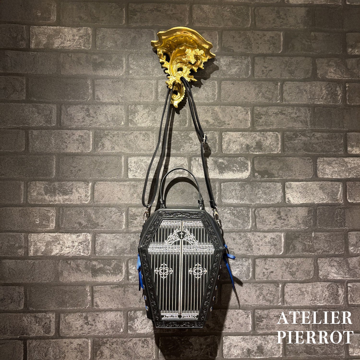 【ATELIER PIERROT】Iron Gate Coffin Bag ボルドー×ゴールド/ネイビー×シルバー/ブラック×ゴールド