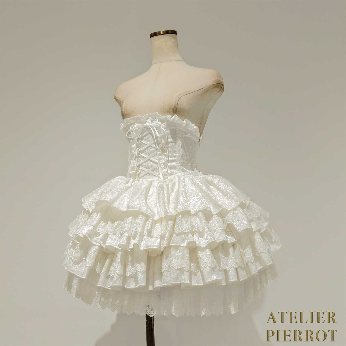 【ATELIER PIERROT】 Royal Nocturne Mini Corset Skirt ホワイト/ピンク/ワイン/グリーン/ネイビー/ブラック