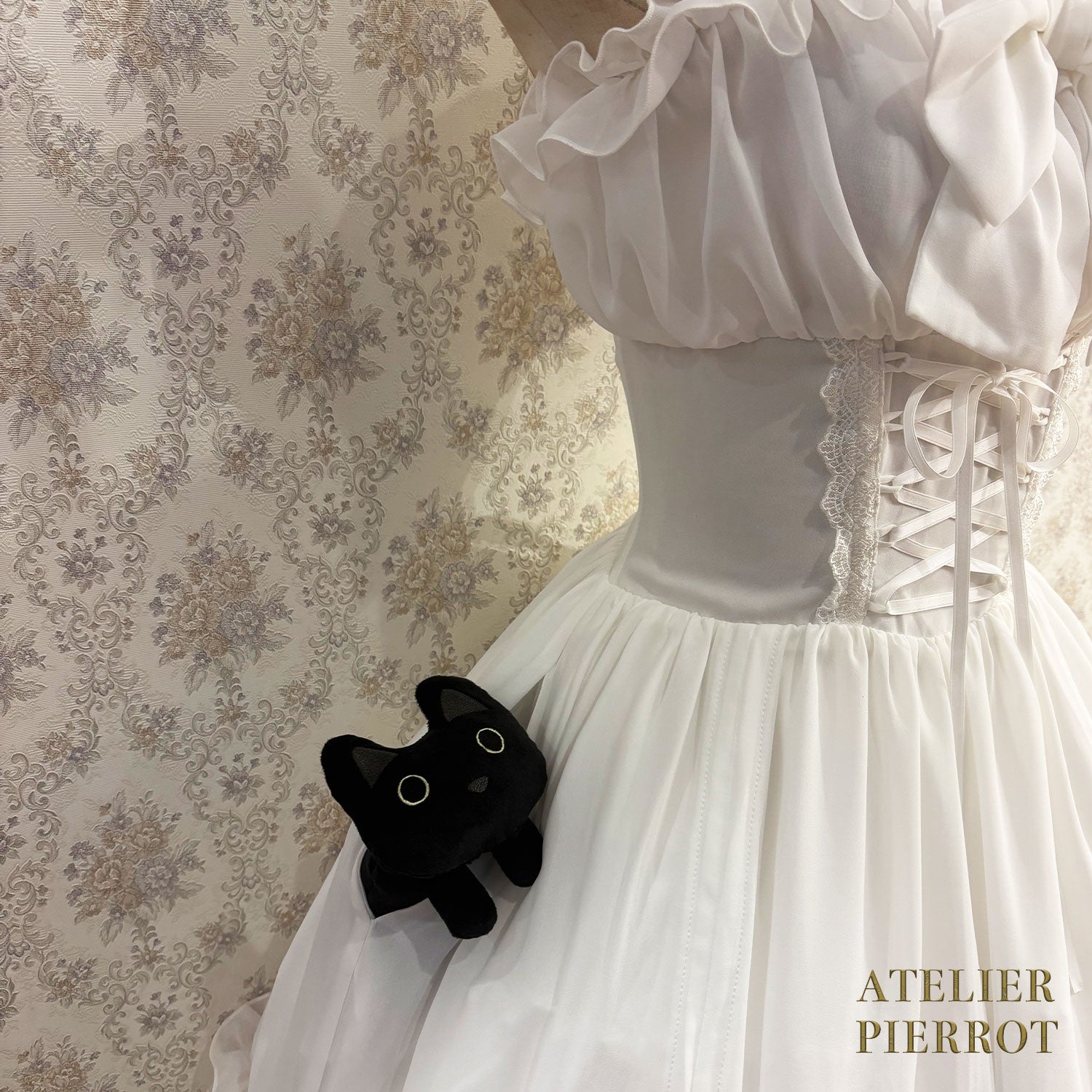 【ATELIER PIERROT】 Eternal Waltz Jumper Skirt ホワイト/ボルドー/パープル/ネイビー/ブラック×ホワイト/ブラック