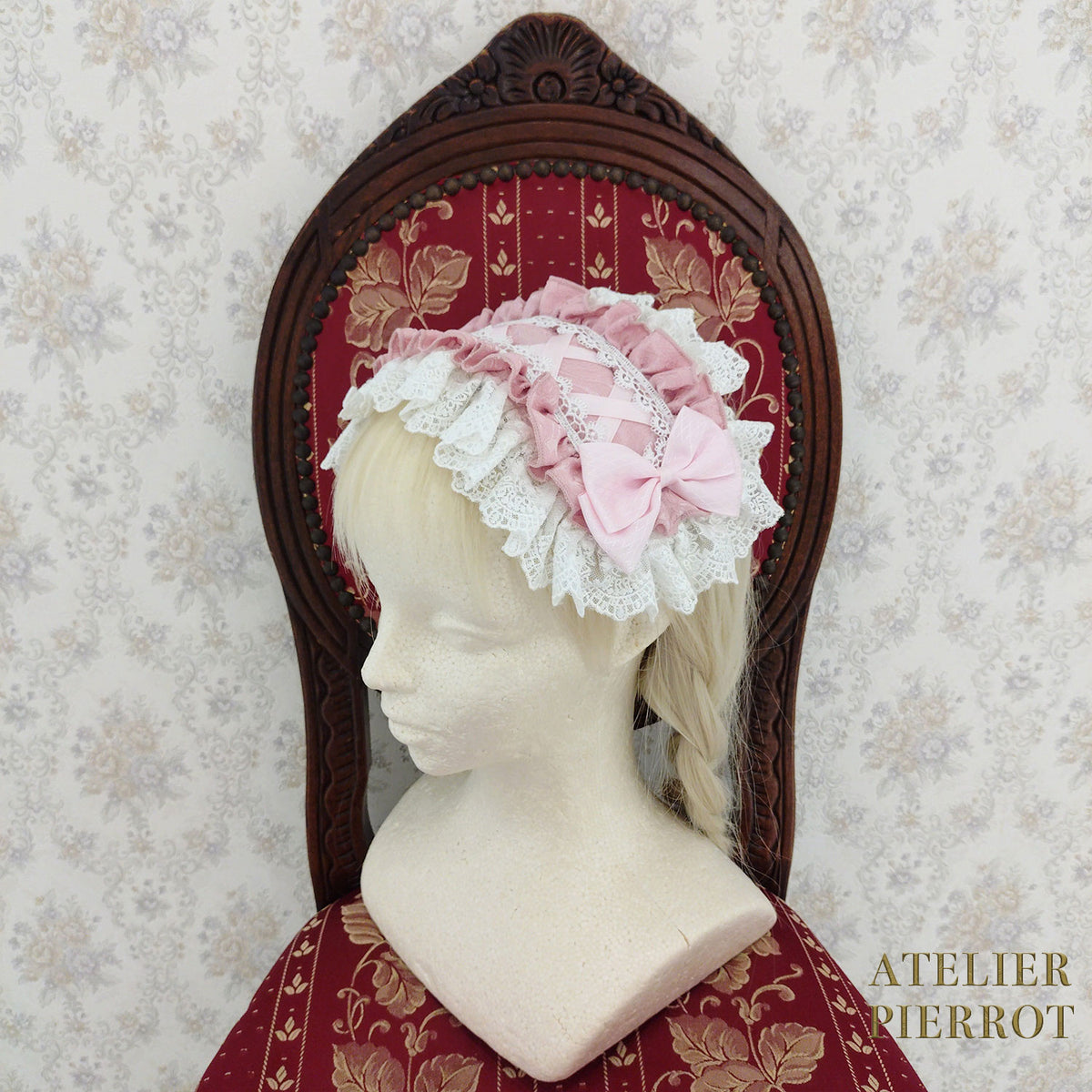 【ATELIER PIERROT】 Royal Nocturne Headdress ホワイト/ピンク/ワイン/グリーン/ネイビー/ブラック