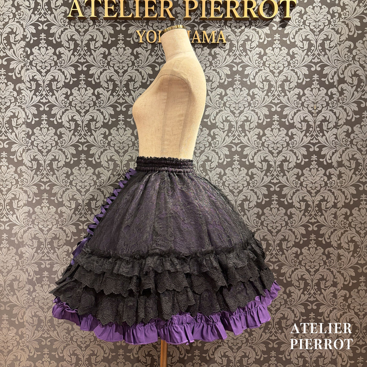【ATELIER PIERROT】 ★现已接受预订★ Lacrimosa 系带裙White/Bordeaux/Purple/Navy/Black