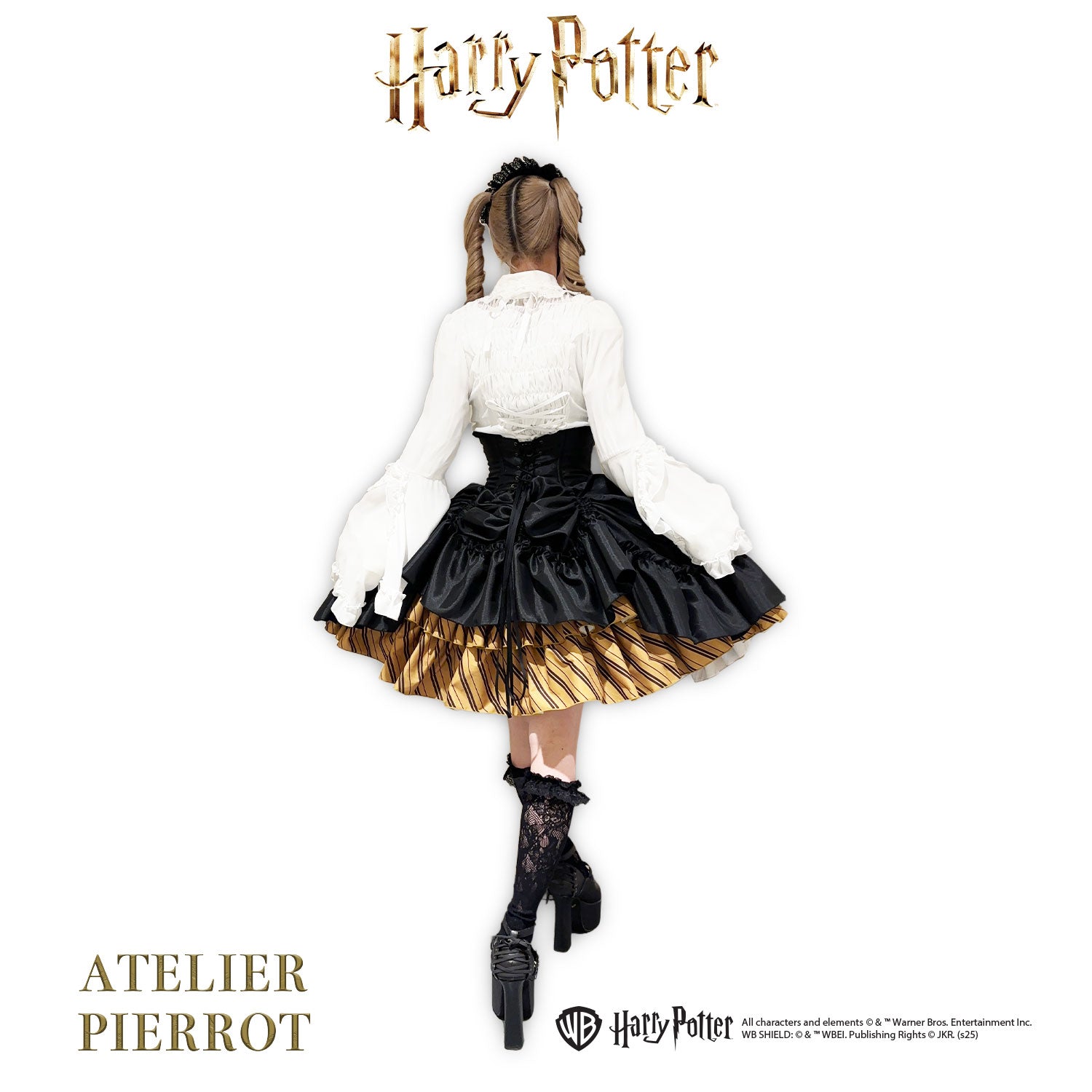 【ATELIER PIERROT】 Harry Potter ハリーポッター/バッスルコルセットスカート グリフィンドール/スリザリン/ハッフルパフ/レイブンクロー