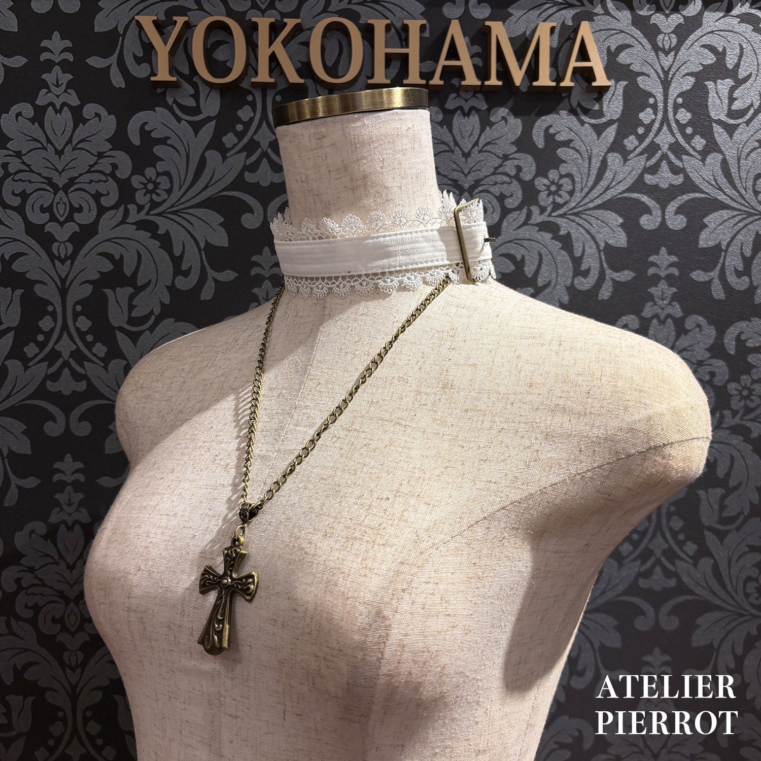 【ATELIER PIERROT】 ★ご予約受付中★ Forbidden Prayer Choker Necklace Set ホワイト/ブラック