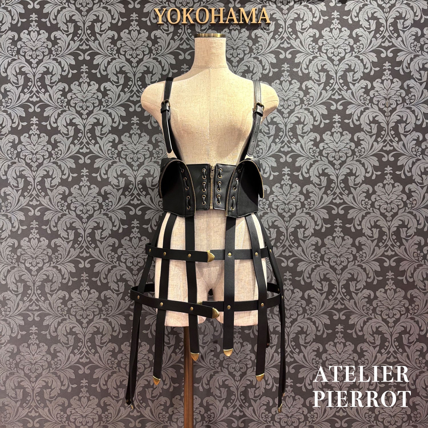 【ATELIER PIERROT】 ★ご予約受付中★Sealed Cage Corset Harness ホワイト/ブラック