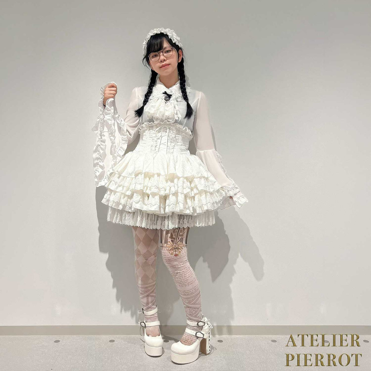 【ATELIER PIERROT】 Royal Nocturne Mini Corset Skirt ホワイト/ピンク/ワイン/グリーン/ネイビー/ブラック