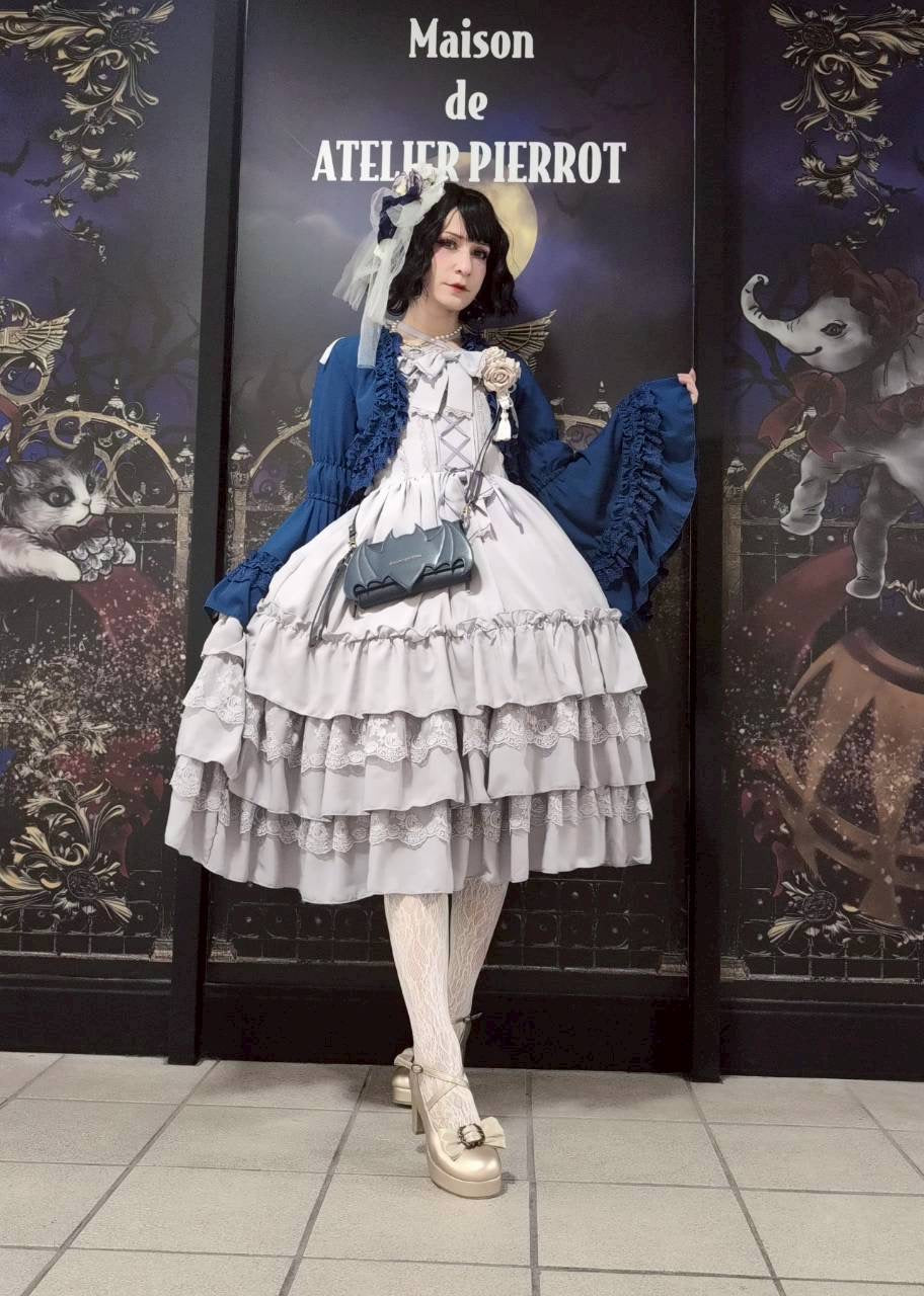 【ATELIER PIERROT】 “Nocturnal Grave” Batwing Wallet Bag ボルドー/ネイビー/ブラック