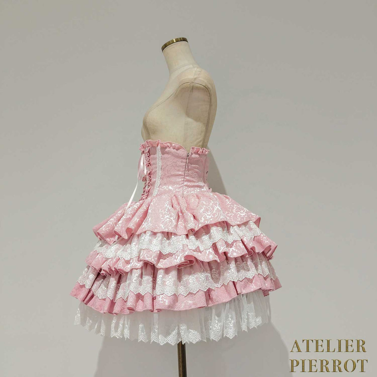 【ATELIER PIERROT】 Royal Nocturne Mini Corset Skirt ホワイト/ピンク/ワイン/グリーン/ネイビー/ブラック
