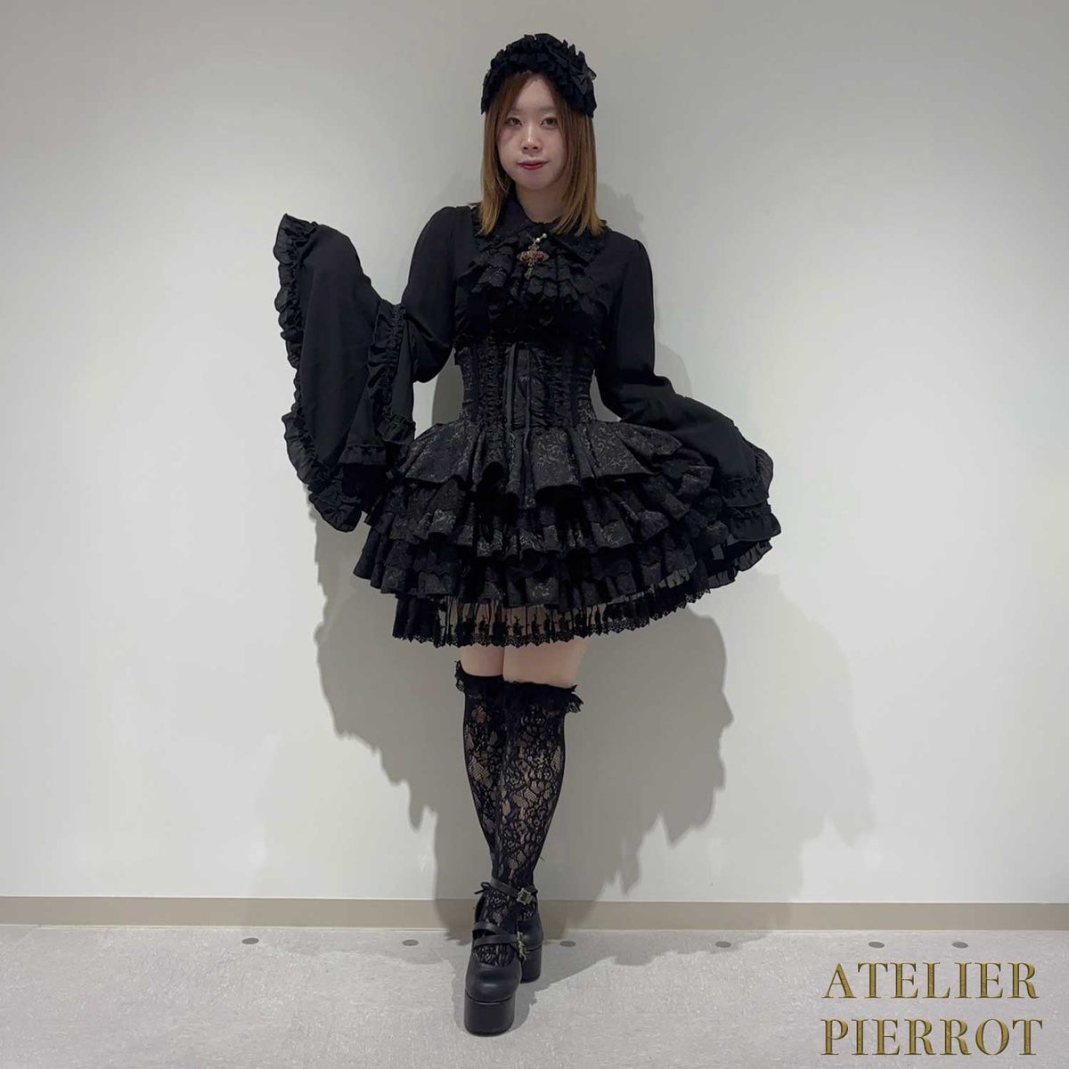 【ATELIER PIERROT】 Royal Nocturne Mini Corset Skirt ホワイト/ピンク/ワイン/グリーン/ネイビー/ブラック