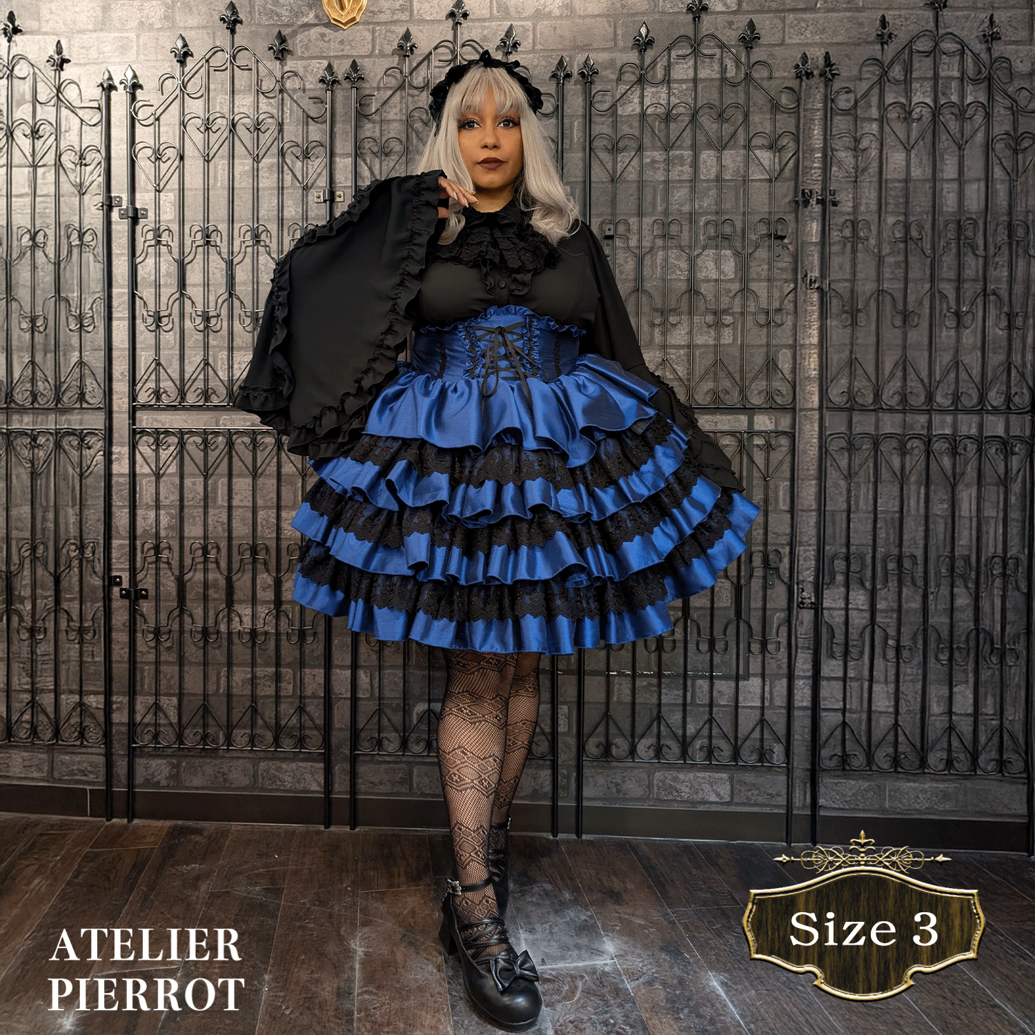 【ATELIER PIERROT】路易絲jabot襯衫加大小白色/波爾多/紫色/黑色尺寸2/尺寸3 ★從早期到6月中旬發布★