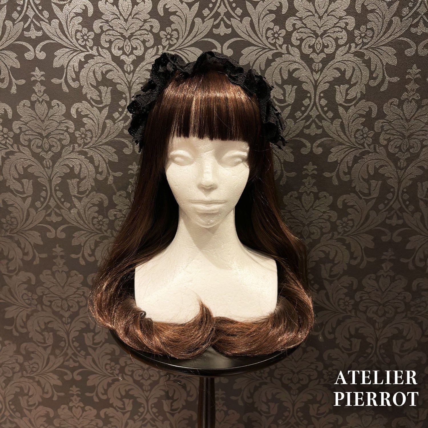 【ATELIER PIERROT】 Mystic Ribbon Lattice HeadDress アイボリー/ ボルドー/ネイビー/ブラック