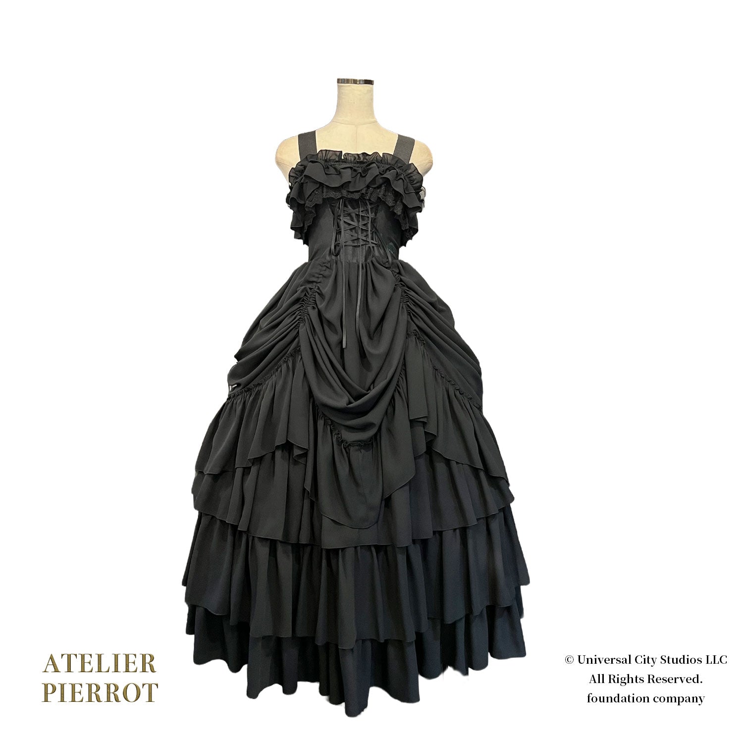 【ATELIER PIERROT】 WICKED/Elphaba’s Long Bustle JSK 黒×緑/黒×黒