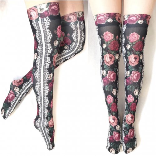 【Morun×Muuna Stoik】モランムーナストイック Rose’s thornオーバーニーソックス