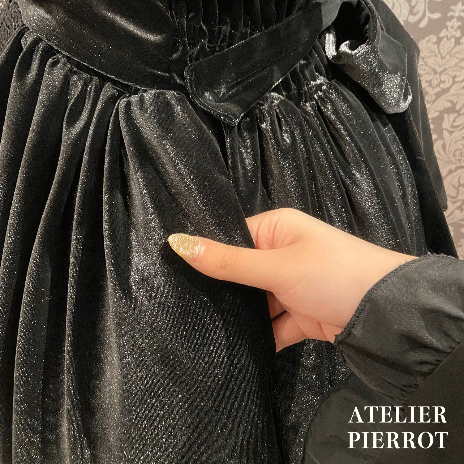 【ATELIER PIERROT】 Adenophora -Jumper -Rock Bordeaux/Marine/Schwarz★Geplant, Mitte September bis zum Ende veröffentlicht zu werden★