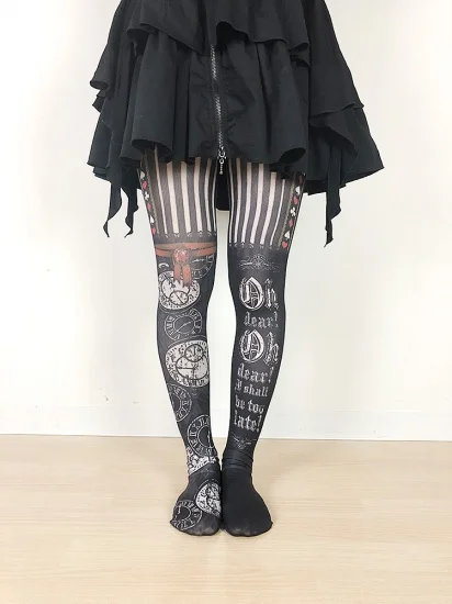 【Estrellas/エストレージャス】AliceHolicシリーズ*時計兎のタイツ(M-Lサイズ/L-LLサイズ)