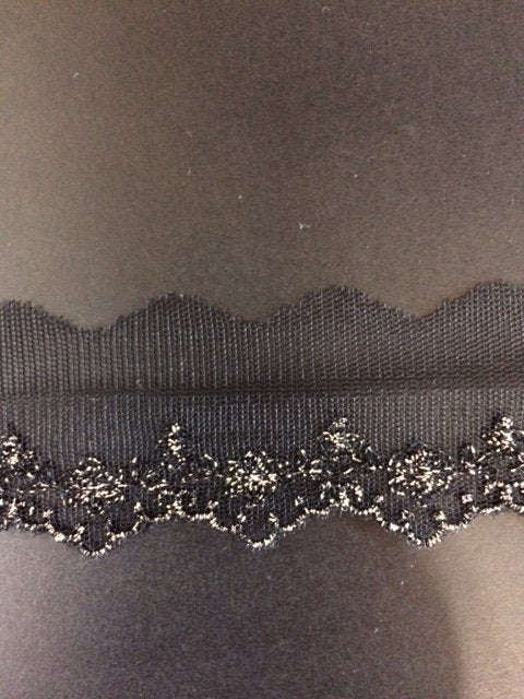 ラメチュールレース/黒 シルバー Silver 13.7m 429円/1m