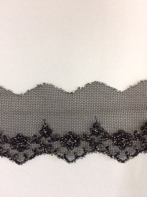 ラメチュールレース/黒 シルバー Silver 13.7m 429円/1m