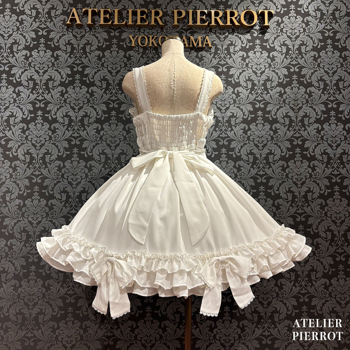 【ATELIER PIERROT】 ★ご予約受付中★ AdenophoraBabydoll Jumperskirt ホワイト/ボルドー/パープル/ネイビー/ブラック