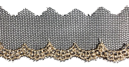 Lamethure Spitze/schwarzes Silber & Gold Silber/Gold 13,7 m 297 Yen/1M