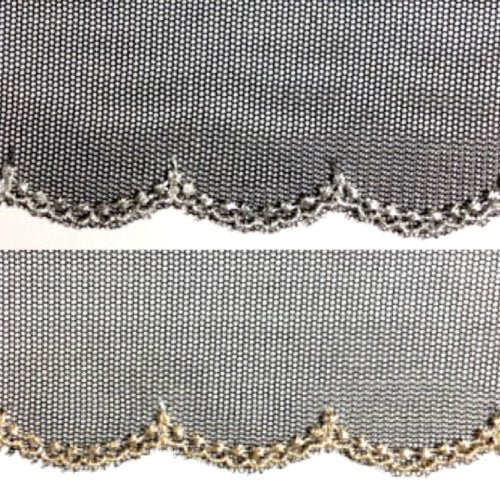 Lamethure Spitze/schwarzes Silber & Gold Silber/Gold 13,7 m 319 Yen/1m