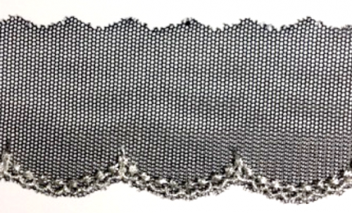 Lamethure Spitze/schwarzes Silber & Gold Silber/Gold 13,7 m 319 Yen/1m