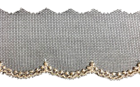 Lamethure Spitze/schwarzes Silber & Gold Silber/Gold 13,7 m 319 Yen/1m