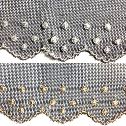 Lamethure lace/black silver & gold Silver/Gold 13.7m 429 yen/1m