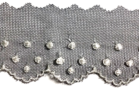 Glitter Tulle Lace/Black Silver & Gold 13.7m 396 yen/1m