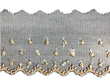 Glitter Tulle Lace/Black Silver & Gold 13.7m 396 yen/1m