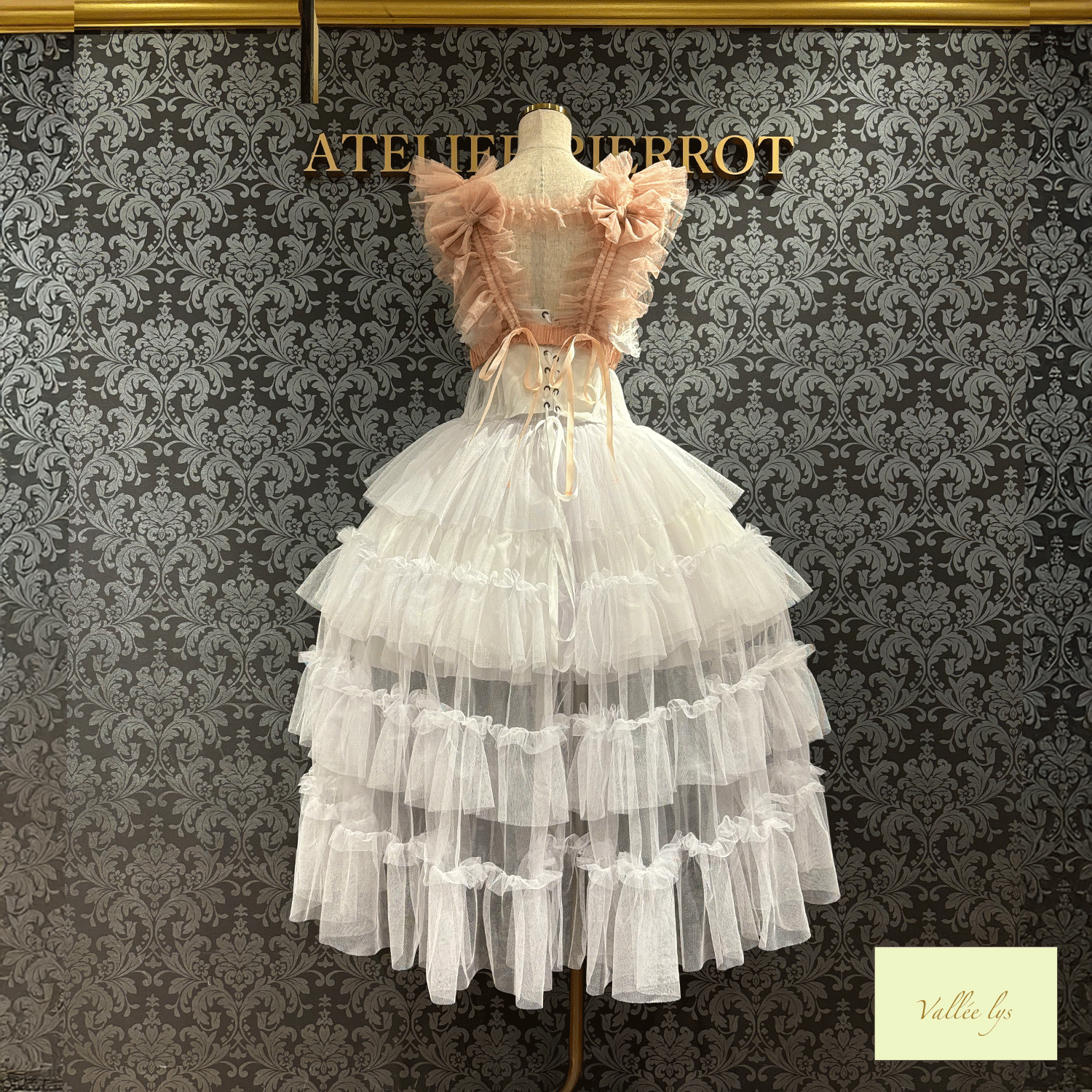 【Vallee lys】Vallee Nocturne Tulle Jumper Skirt白色/波尔多/紫色/黑色