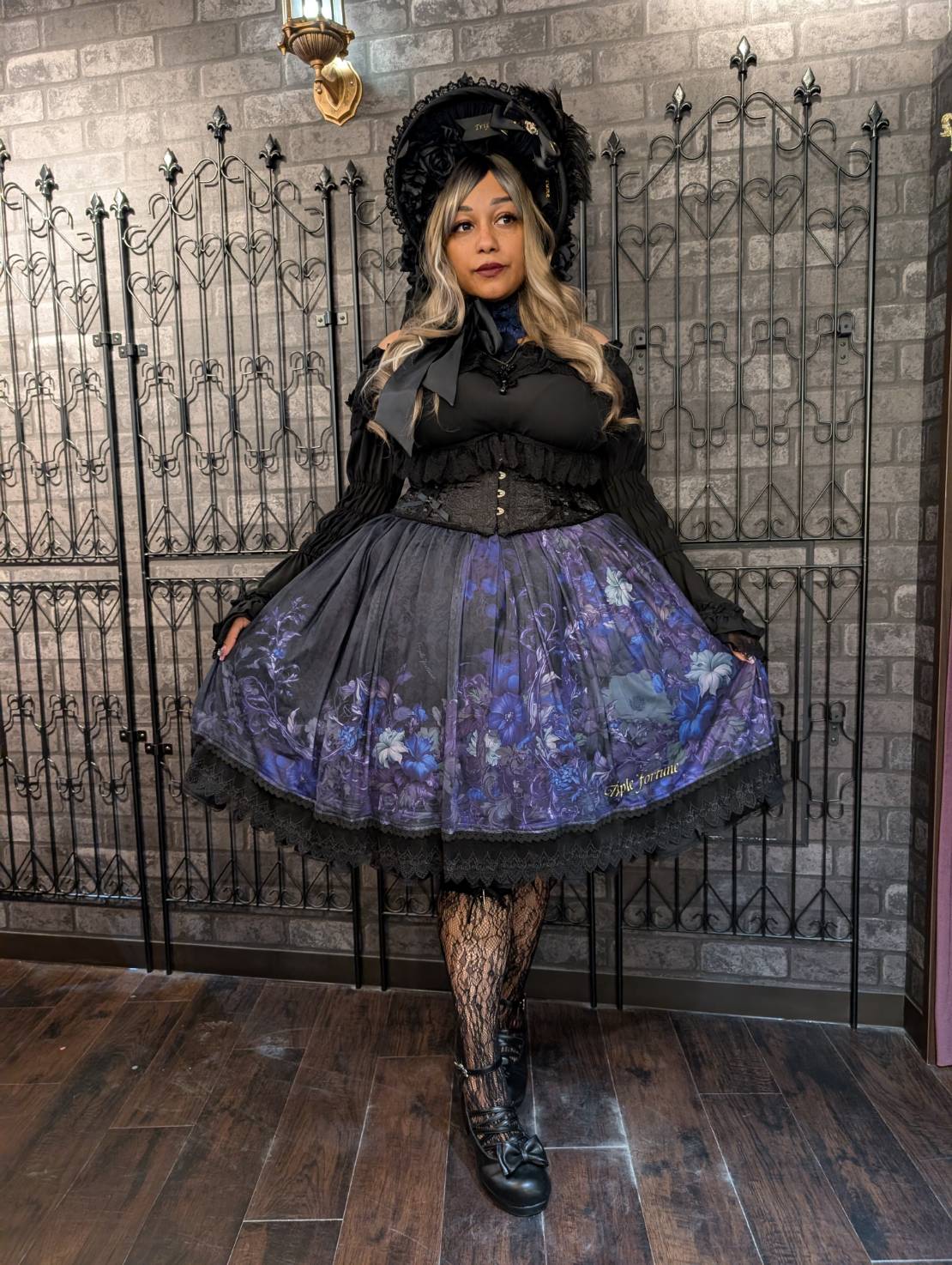 【Vallée lys】ヴァレリス Fleur de Brume Corset ホワイト/ピンク/ボルドー/ネイビー/ブラック PlusSize