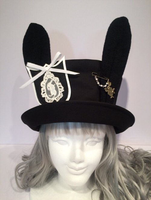 【Uf】ウフ うさ耳ハット 黒×黒耳 ★受注商品★