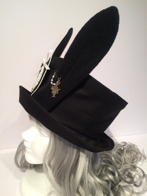 【Uf】ウフ うさ耳ハット 黒×黒耳 ★受注商品★