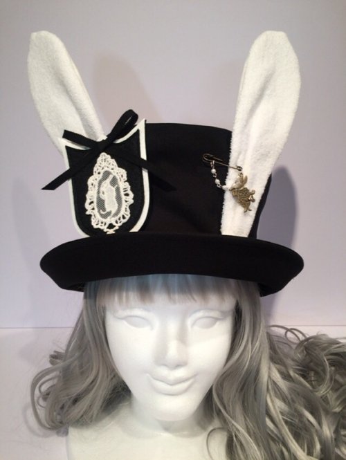 【Uf】ウフ うさ耳ハット 黒×白耳 ★受注商品★