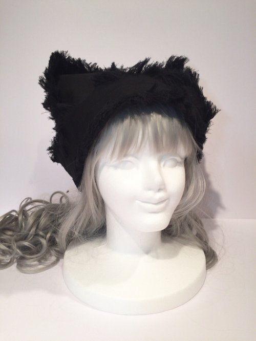 【Uf】ウフ ネコ耳ガーゼハット ★受注商品★
