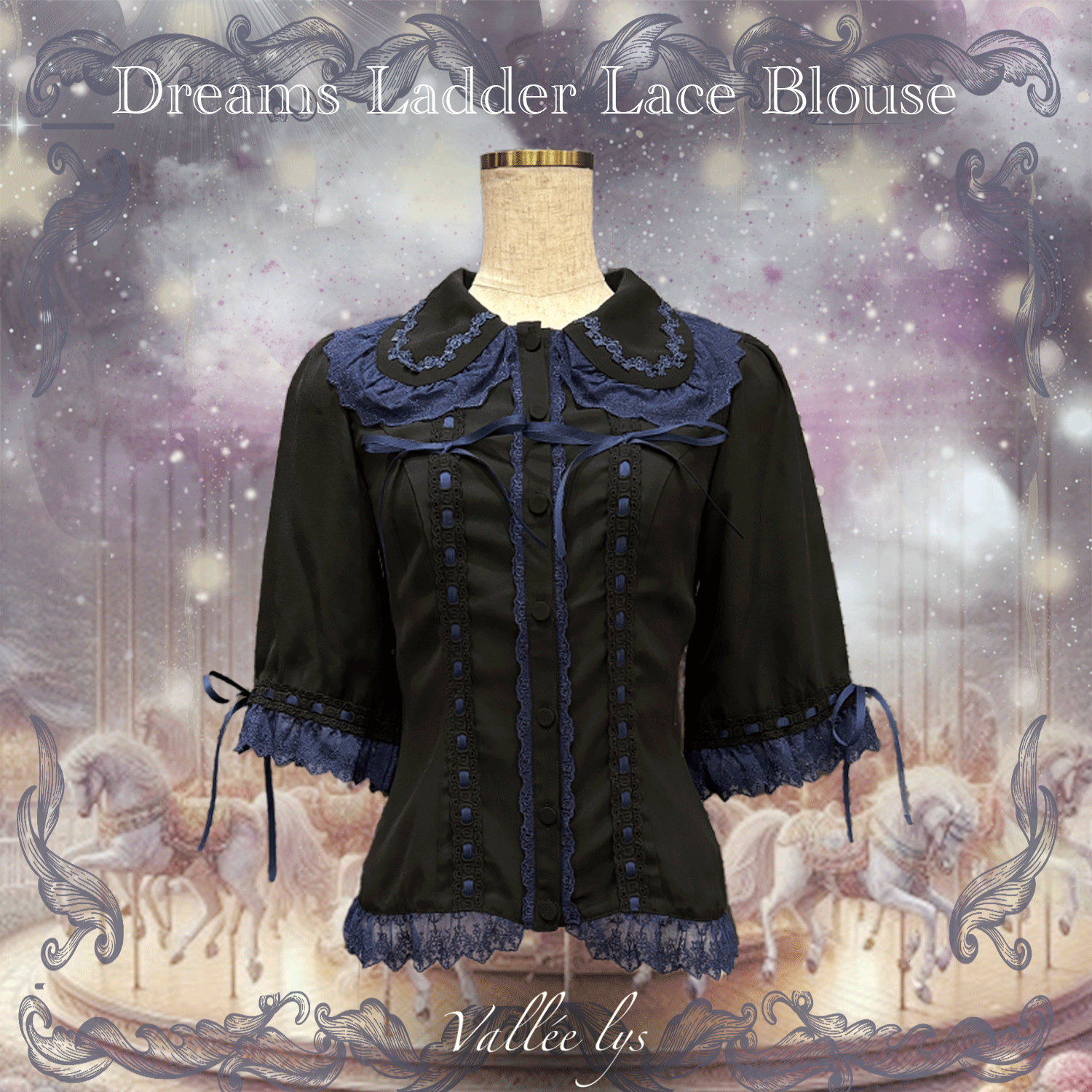 【Vallée lys】ヴァレリス Dreams Ladder Lace Blouse
