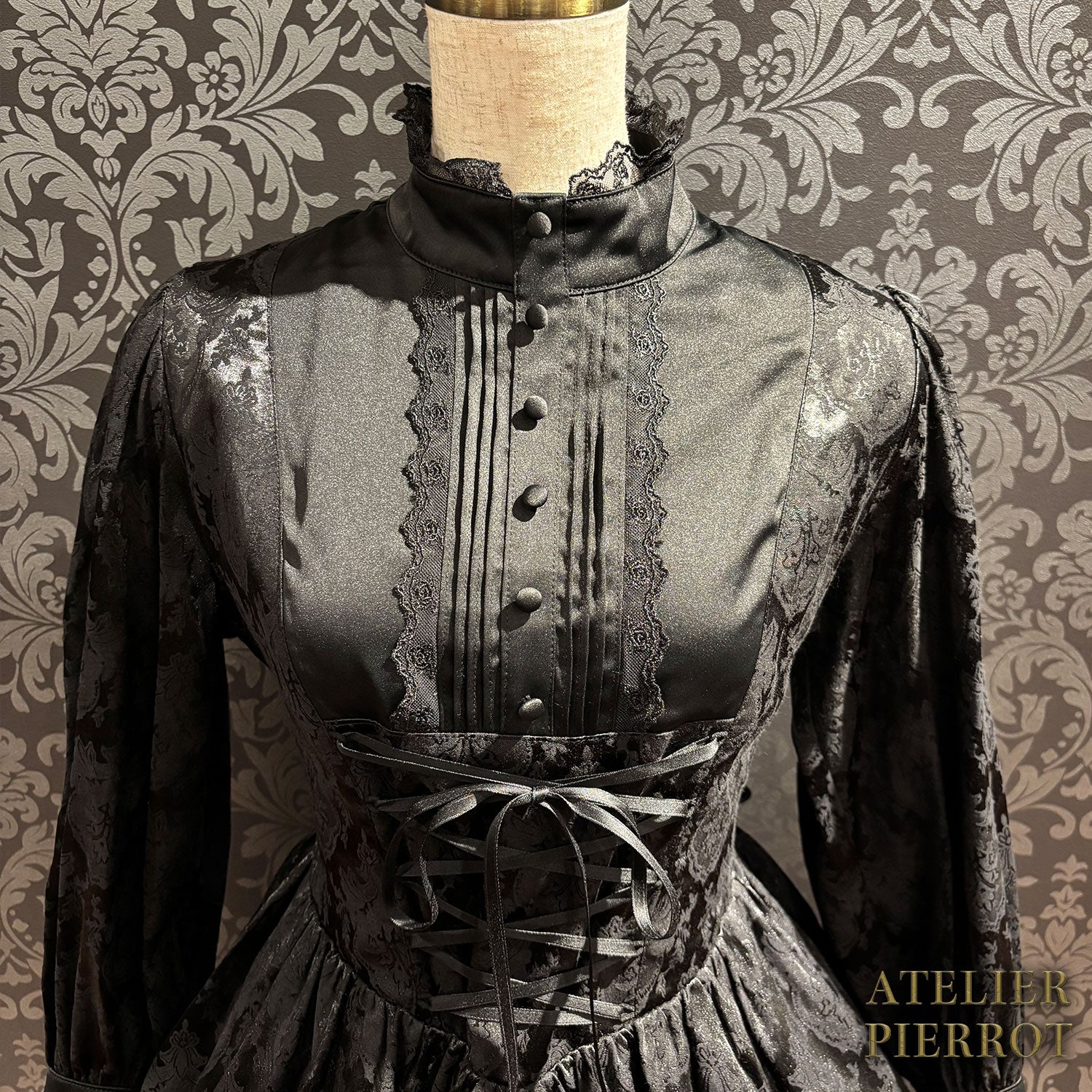【ATELIER PIERROT】 Victorian Reverie Dress ホワイト/ボルドー/ネイビー/ブラック