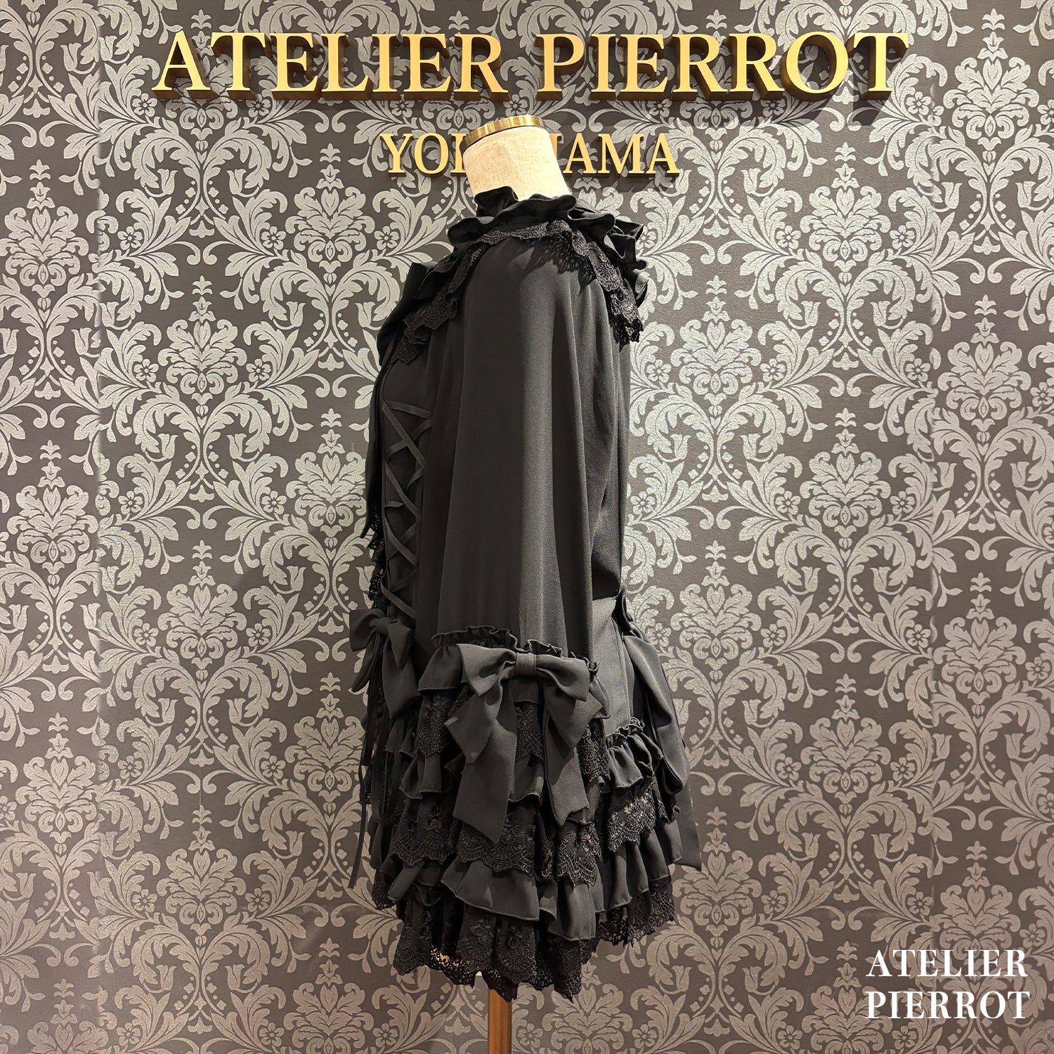 【ATELIER PIERROT】 ★예약 상품★ Black Mischief CardiganWhite/Bordeaux/Purple/Black×White/Black