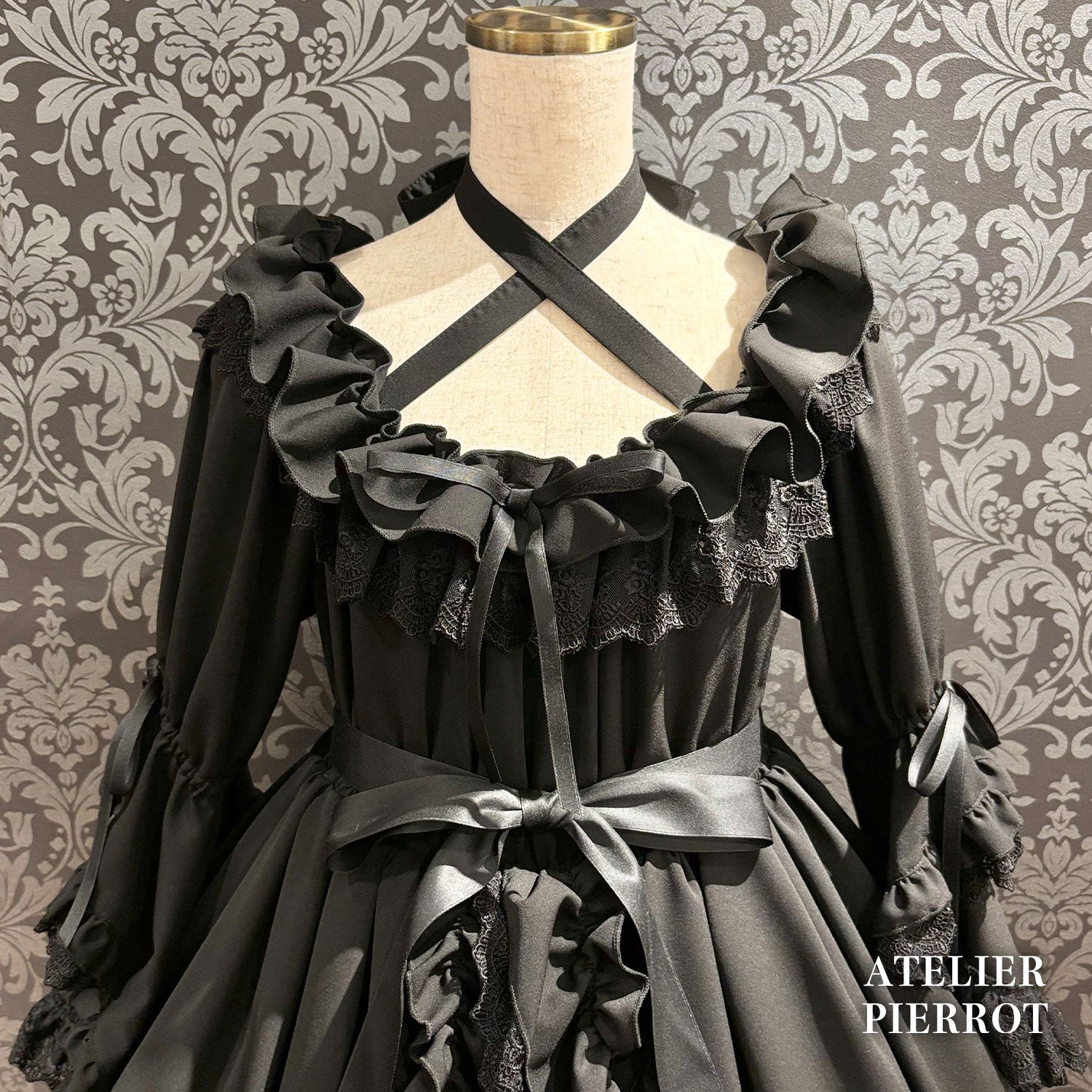 【ATELIER PIERROT】 ★Ahora aceptando reservas★Vestido Nocturno NegroWhite/Marfil/Purple/Navy/Black