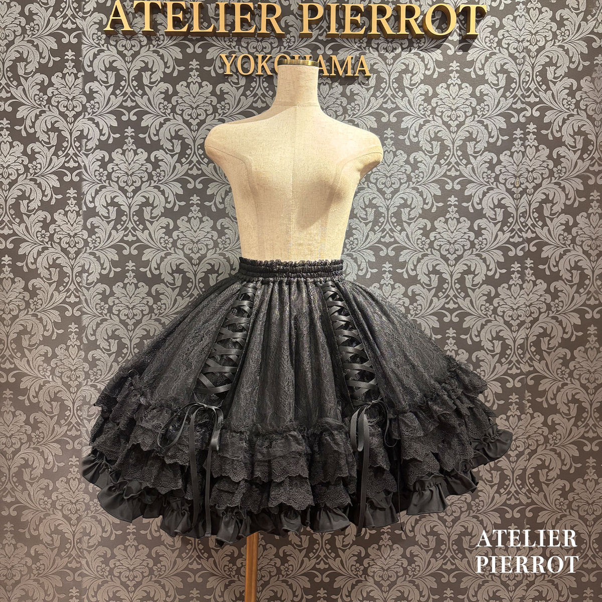 【ATELIER PIERROT】 ★现已接受预订★ Lacrimosa 系带裙White/Bordeaux/Purple/Navy/Black
