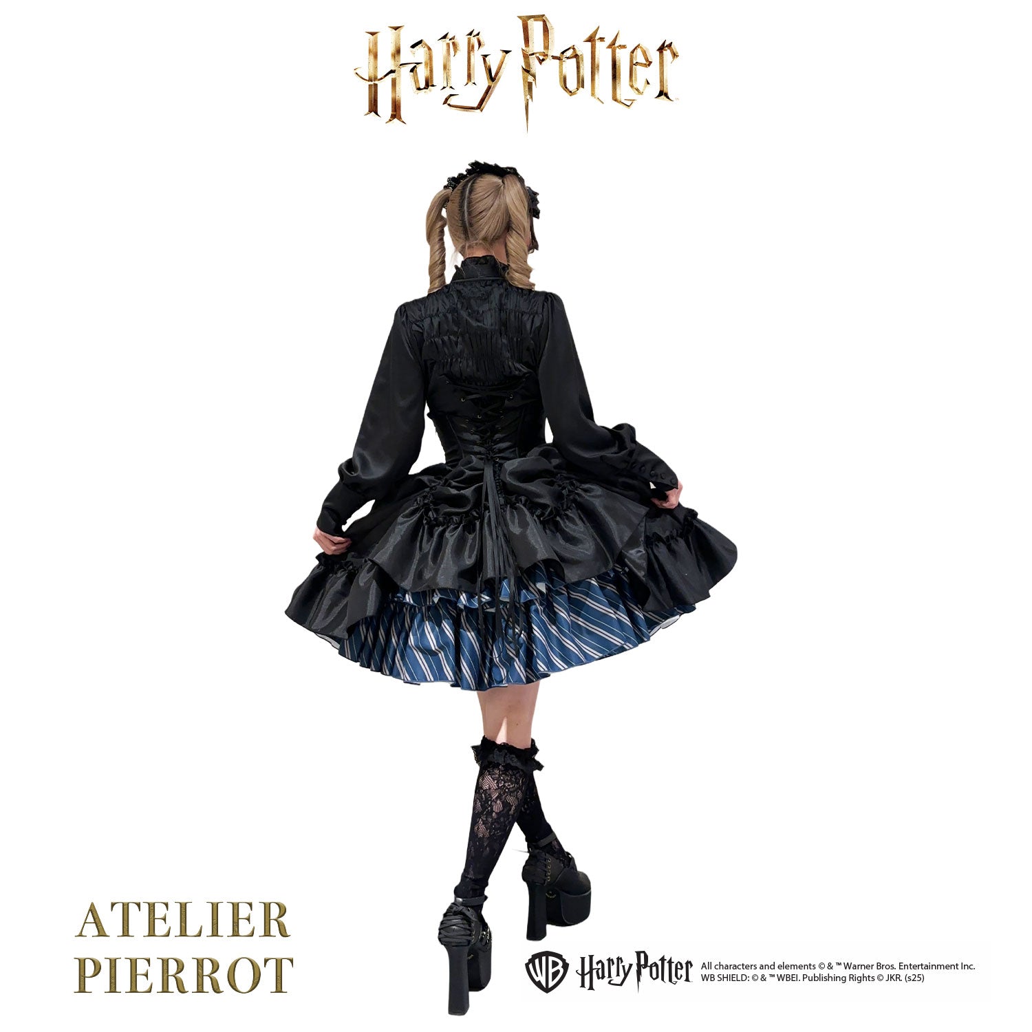 【ATELIER PIERROT】 Harry Potter ハリーポッター/編み上げヘッドドレス グリフィンドール/スリザリン/ハッフルパフ/レイブンクロー