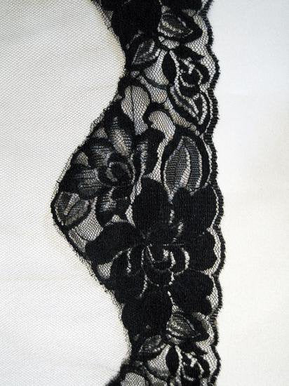 【MARBLE】マーブル ベール付きエレガンスゴシックミニハット:黒×黒バラ