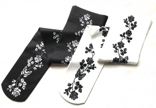 【Morun×Muuna Stoik】「Rose Butterfly」オーバーニー(白×黒/黒×白)