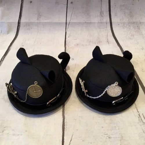 【uf】ウフ ネコ耳ミニハット ゴールド/シルバー ★受注商品★