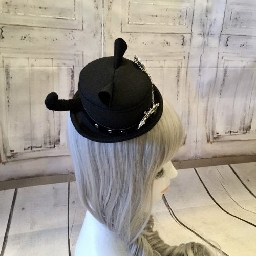 【uf】ウフ ネコ耳ミニハット ゴールド/シルバー ★受注商品★