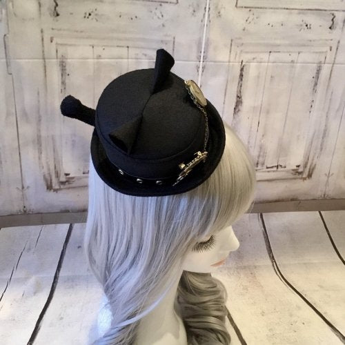 【uf】ウフ ネコ耳ミニハット ゴールド/シルバー ★受注商品★